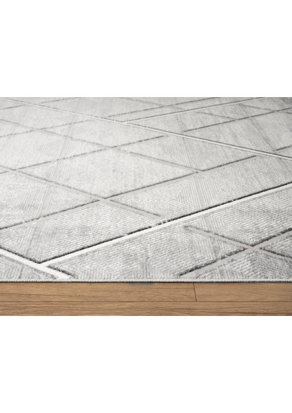 Cosmos CS007G Gri Halı Modern Detaylı Pamuk Taban Viskon Tozuaz Salon Yatak Odası Koridor Halısı indirimleri