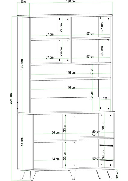 Silva Kahve Köşesi Çok Amaçlı Dolap Beyaz