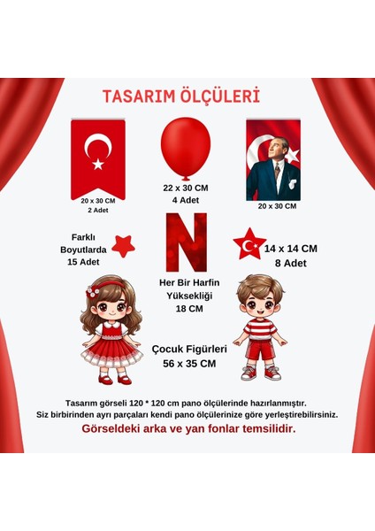 23 Nisan Kutlu Olsun Pano Süsü fırsatları