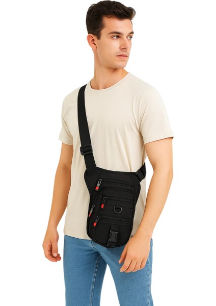 Bel Çantası Bacak Çantası Özel Bölmeli Tabanca TaşımalıTactical Siyah Kumaş modelleri