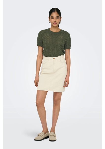 Onlsaga Pamuklu Regular Fit Bisiklet Yaka Örme Bluz Bayan Bluz 15339662 fiyatları