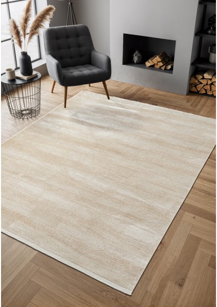 Cosmos CS001B Bej Halı Modern Detaylı Pamuk Taban Viskon Tozuaz Salon Yatak Odası Koridor Halısı fiyatları