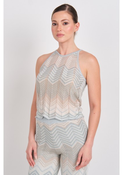 Kadın Onlalvıra Askılı Simli Örme Bluz 15344392 Mavi fiyatları