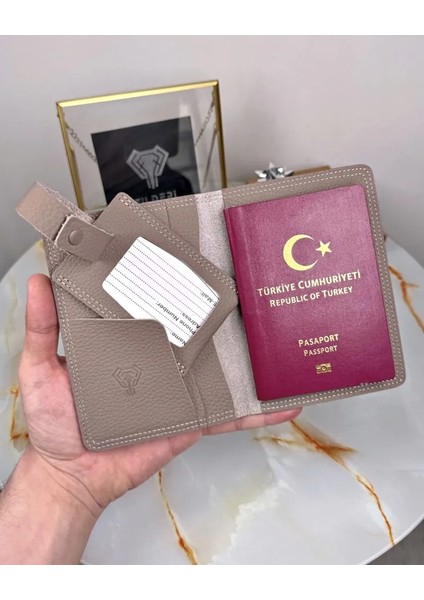 Hakiki Deri Pasaport Kılıfı ve Valiz Etiketi 2038