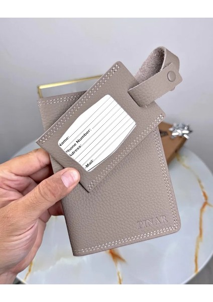 Hakiki Deri Pasaport Kılıfı ve Valiz Etiketi 2038 modelleri