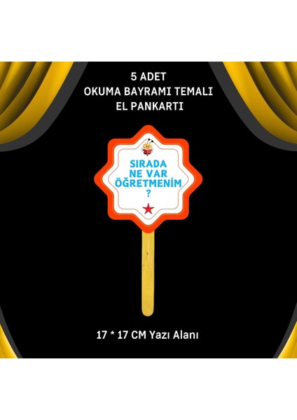 Okuma Bayramı / Şenliği Temalı 5 Li El Pankartları fiyatları