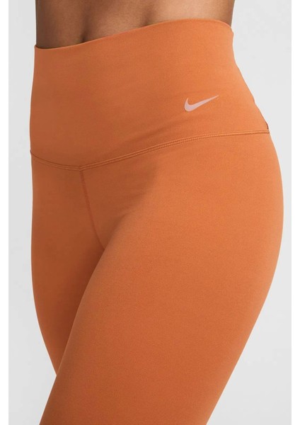 Dri Fit Zenvy Gentle Support High Waisted 7/8 Leggings Kadın Yüksek Bel Iç Cepli Spor Tayt Kiremit modelleri