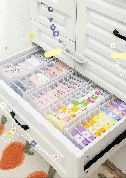 5 Adet 11 Gözlü Medium Çekmece Içi Organizer 11X15X38