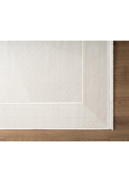 Cosmos CS006W Beyaz Halı Modern Detaylı Pamuk Taban Viskon Tozuaz Salon Yatak Odası Koridor Halısı fırsatları
