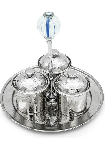 Bakır Baharatlık, Gümüş Kaplama Tutmalı Şık ve Kullanışlı Mutfak Aksesuarı