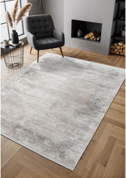 Cosmos CS004G Gri Halı Modern Detaylı Pamuk Taban Viskon Tozuaz Salon Yatak Odası Koridor Halısı fiyatları