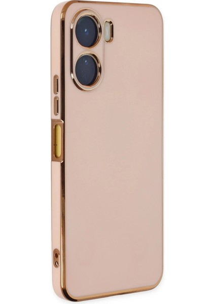 Vivo Y16 Kılıf Volet Silikon - Pembe Nrmsa