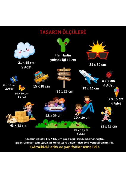Iyi Tatiller Karne Günü Pano Süsü 01 (El Pankartı Hediyeli) fiyatları