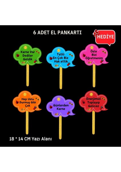 Iyi Tatiller Karne Günü Pano Süsü 01 (El Pankartı Hediyeli) modelleri