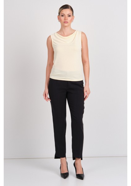 Kadın Onlfree Kolsuz Bisiklet Yaka T-Shirt 15351020 Sarı modelleri