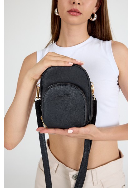 Siyah Ön Cepli Mini Çarpraz Askılı Çanta 384 fiyatları