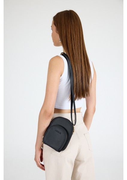 Siyah Ön Cepli Mini Çarpraz Askılı Çanta 384 modelleri
