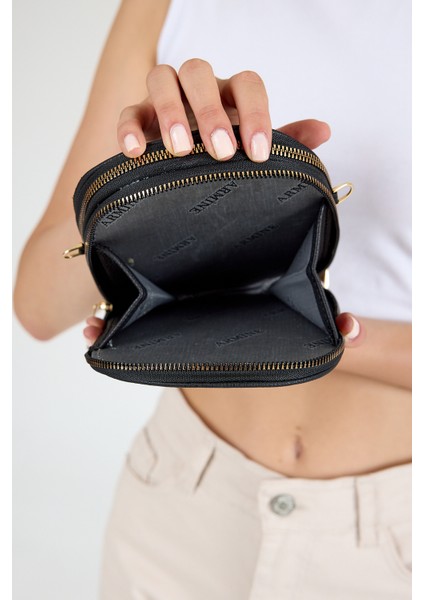 Siyah Ön Cepli Mini Çarpraz Askılı Çanta 384 fırsatları
