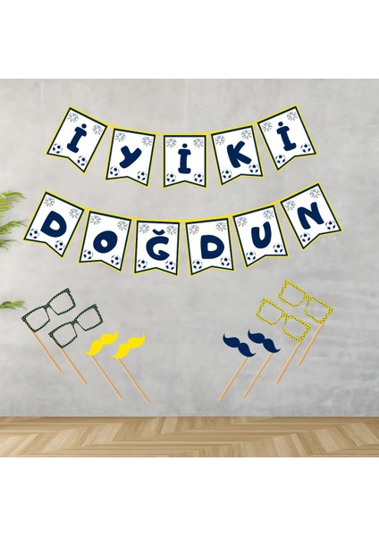 Sarı Lacivert Doğum Günü Yazısı (Maske Hediyeli) fiyatları