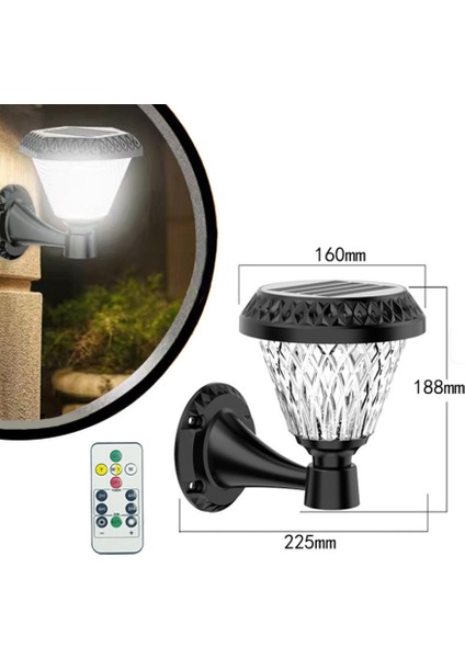 40W Duvara / Kapı Girişine Takılabilen Çok Renkli Ayarlanabilir Solar Güneş Enerjili Bahçe Lambası Yuvarlak Gövde fırsatları