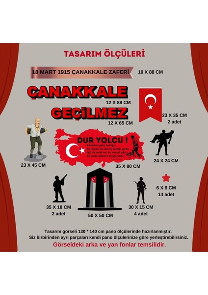 Çanakkale Geçilmez Pano Süsü fiyatları