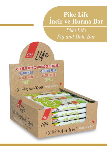 Incir Hurma Fındık Bar 30 G x 12 Adet