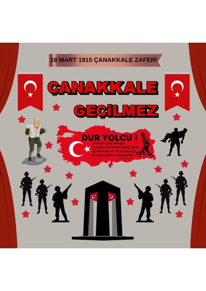 Çanakkale Geçilmez Pano Süsü