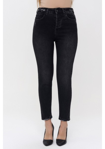 Mom Jean Kadın Pantolon 1037-257 Siyah modelleri