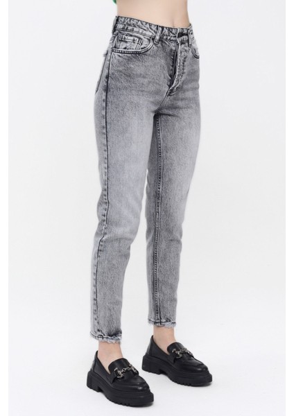 Mom Jean Kadın Pantolon 1037-254 Gri fırsatları
