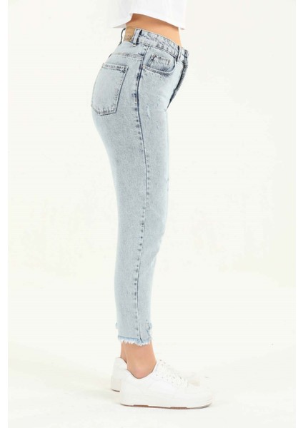 Mom Jean Kadın Pantolon 4037 Buz Mavisi modelleri