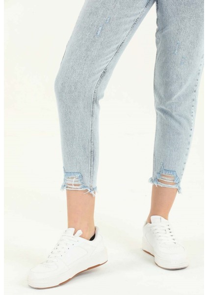 Mom Jean Kadın Pantolon 4037 Buz Mavisi fırsatları