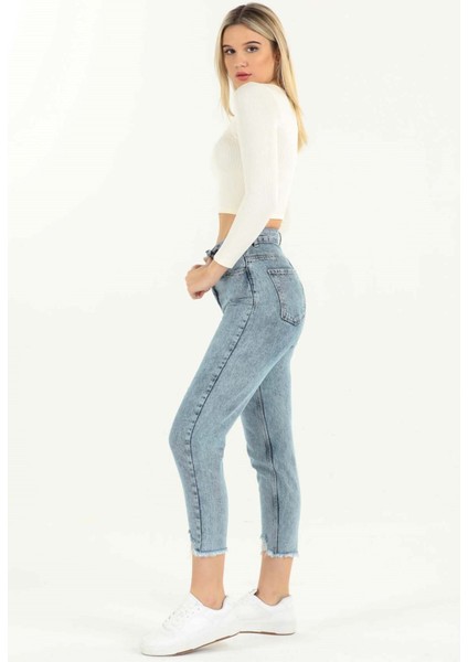 Mom Jean Kadın Pantolon 4037 Mavi fiyatları
