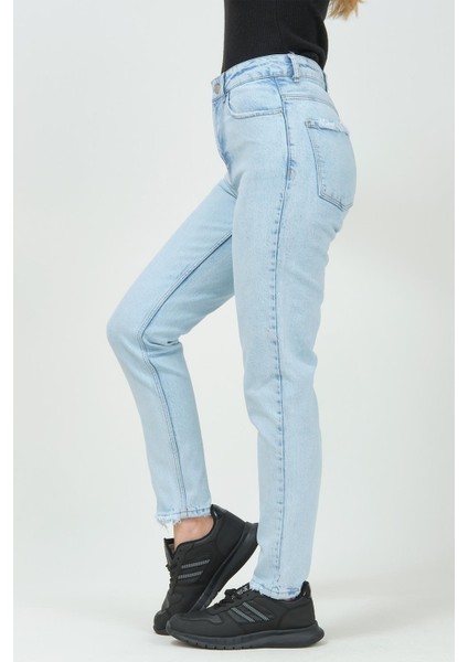 Mom Jean Kadın Pantolon 1037-954 Buz Mavisi modelleri