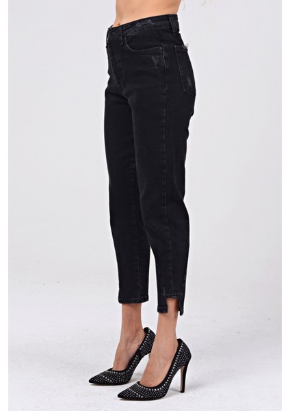 Bilek Boy Kadın Mom Jean Pantolon 4063-812 Siyah fırsatları