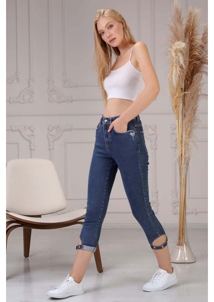 Mom Jean Kadın Pantolon 4223-938 Lacivert fiyatları