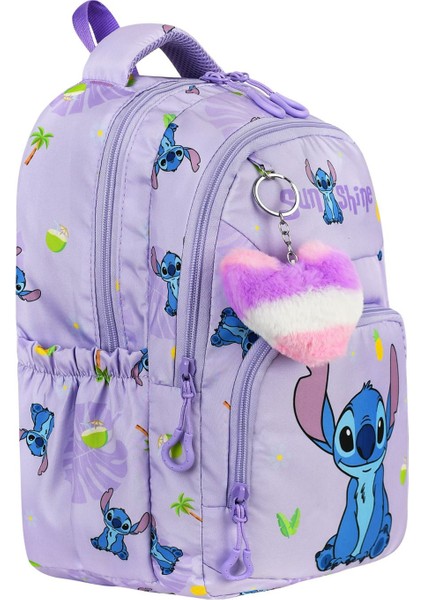 Stitch Baskılı Anahtarlıklı Okul Çantası Termal Beslenme ve Kalemlik Seti modelleri