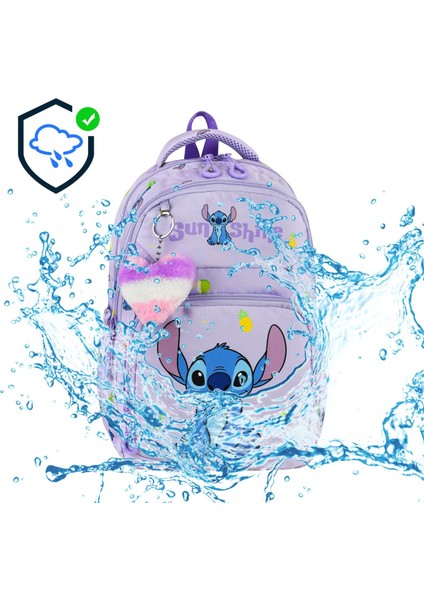 Stitch Baskılı Anahtarlıklı Okul Çantası Termal Beslenme ve Kalemlik Seti indirimleri