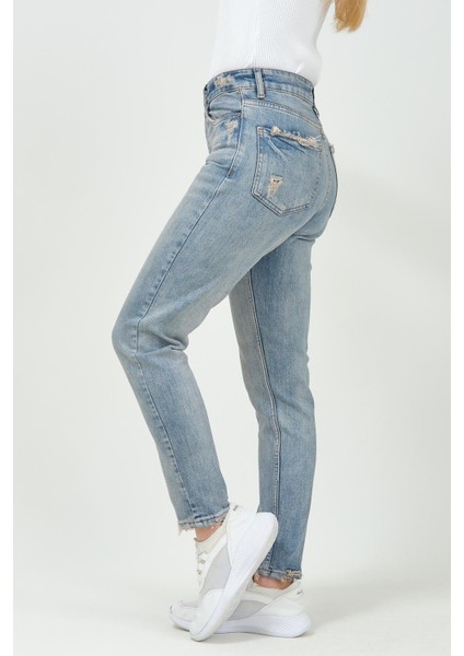 Mom Jean Kadın Pantolon 1037-957 Mavi fırsatları