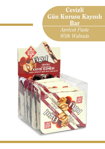 Figol Cevizli Kayısılı Bar Üçgen 40 G x 12 Adet