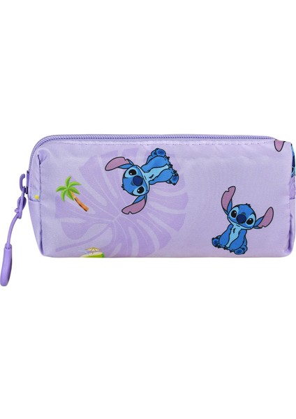 Stitch Baskılı Anahtarlıklı Okul Çantası Termal Beslenme ve Kalemlik Seti