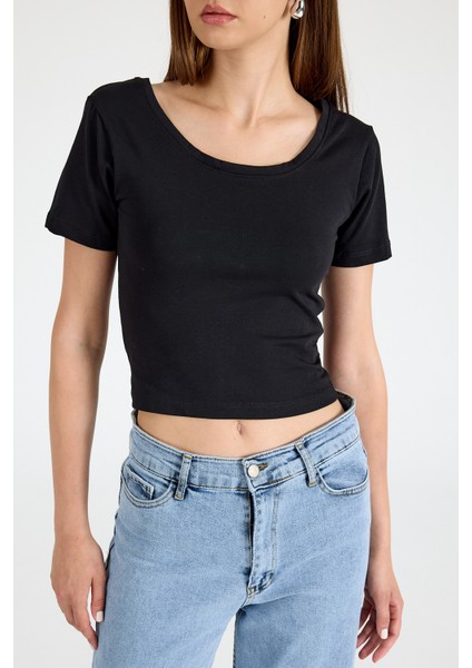 Siyah Kare Yaka Örme Body 9193M fiyatları