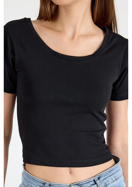 Siyah Kare Yaka Örme Body 9193M fırsatları