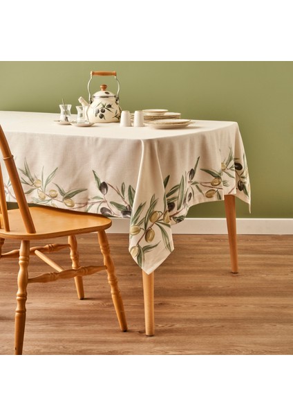 Olive Masa Örtüsü Krem (150X250 Cm)
