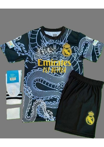 Real M.a.d.r.i.d 2024/25 Sezonu Dragon Ejder Desenli Arda Güler Konsept Çocuk Forması 4'lü SET-SM11