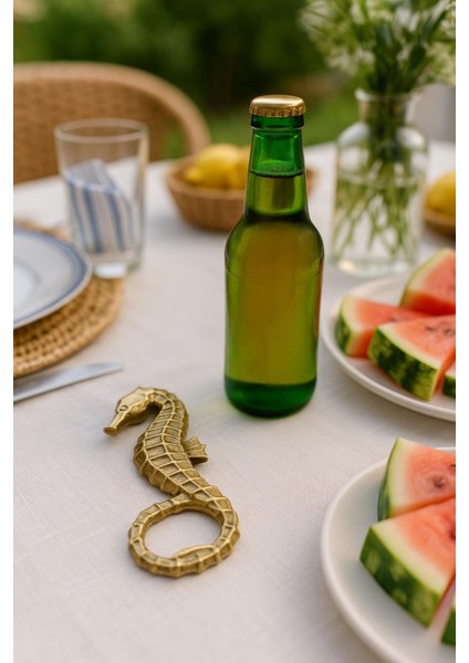 Denizatı Figürlü Metal Şişe Açacağı & Altın Renkli Dekoratif Açacak fiyatları