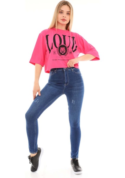 Kadın Skinny Jean Pantolon 1031 Koyu Mavi fırsatları