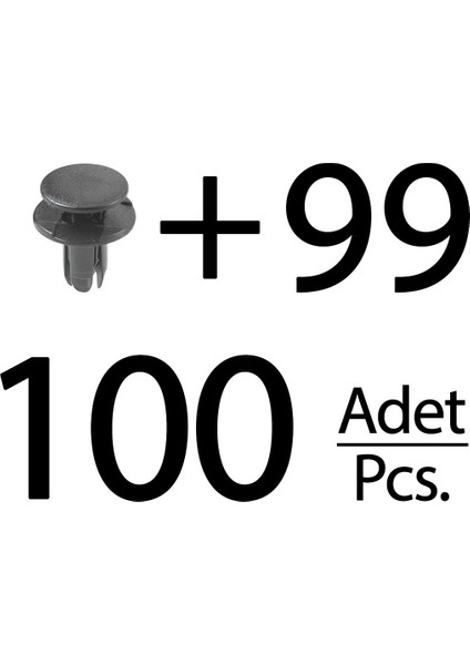 Hyundai, Kia için Davlumbaz Klipsi- 100'lü