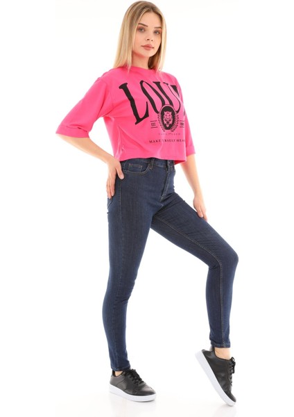 Kadın Skinny Jean Pantolon 1031-258 Lacivert modelleri
