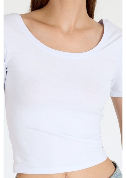 Beyaz Kare Yaka Örme Body 9202M fırsatları