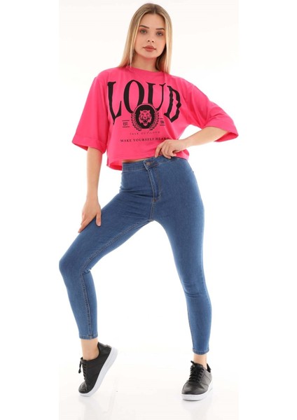Cepsiz Kadın Skinny Jean Pantolon 4255-478 Mavi
